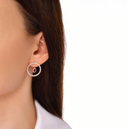 1.85 Karat Ruby Diamond Earrings
