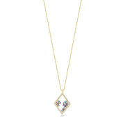 14ct Multicolour Stone Design Gold Necklace