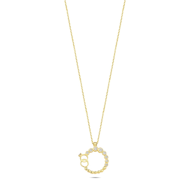 14ct Lover Design Gold Necklace