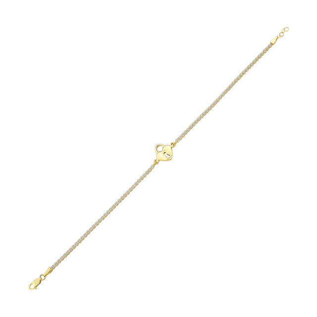14ct Heart Figurlu Design Gold Bracelet