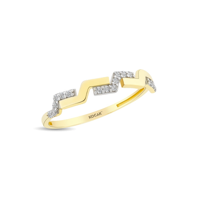 14ct Stone Set Detay Gold Ring