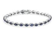 6.72 Karat Sapphire Blue Diamond Bracelet