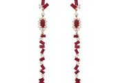 5.40 Karat Ruby Diamond Earrings