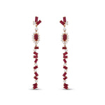 Load image into Gallery viewer, 5.40 Karat Ruby Diamond Earrings