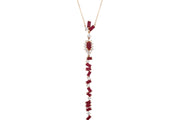 3.12 Karat Ruby Diamond Necklace