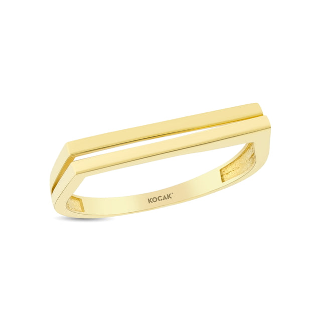 14ct Line Design Gold Ring