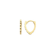 14ct Edge Detail Hoop Gold Earrings
