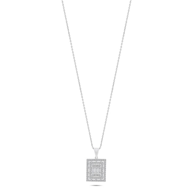 14ct Baguette Gold Necklace
