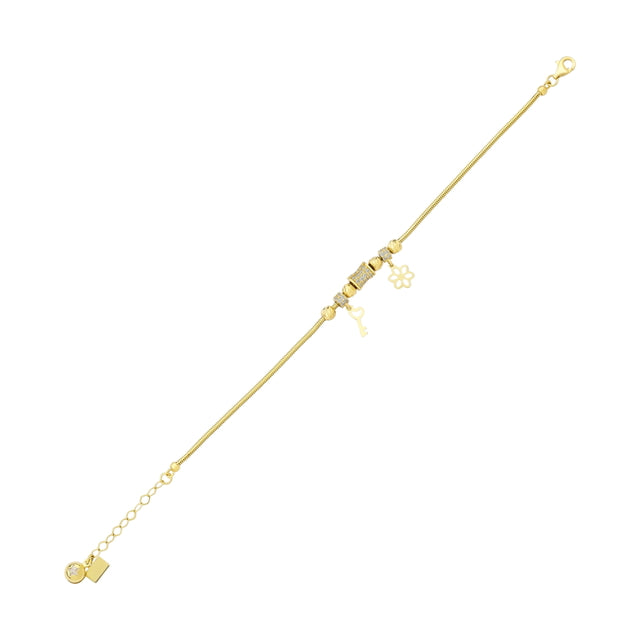 14ct Drop Stone Set Dorikali Gold Bracelet