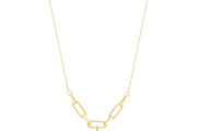 14ct Simsek Detayli Heart Gold Necklace