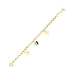 Load image into Gallery viewer, 14ct Heart Gold Bracelet