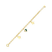14ct Heart Gold Bracelet