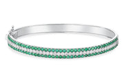 3.12 Karat Emerald Diamond Bracelet