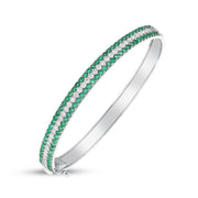 3.12 Karat Emerald Diamond Bracelet