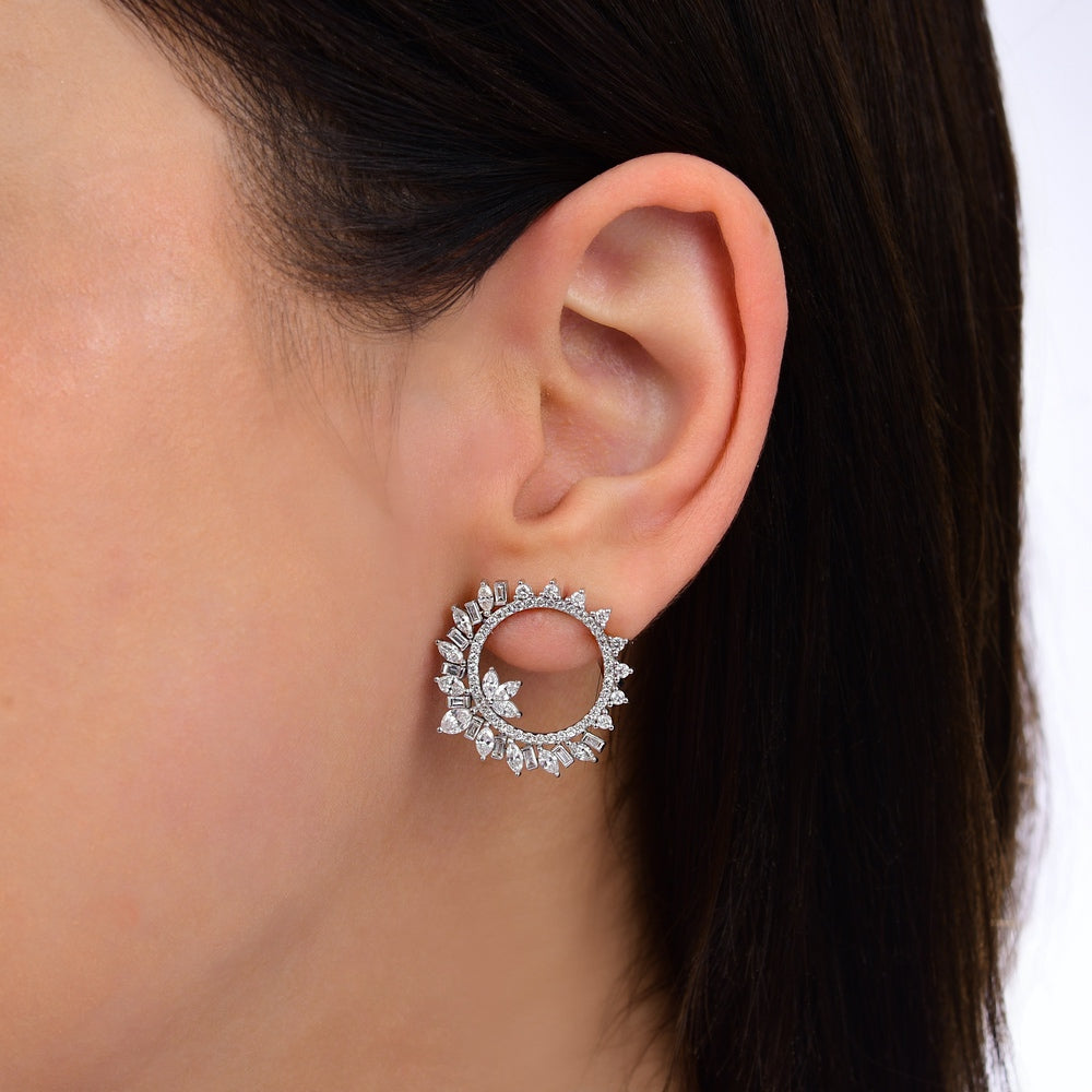 2.43 Karat Diamond Baguette Earrings