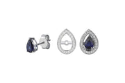 Portofino Drop Sapphire Diamond Design Earrings