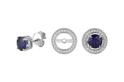 Portofino Sapphire Diamond Design Earrings