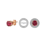 Load image into Gallery viewer, Portofino Ruby Diamond Design Earrings