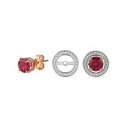 Portofino Ruby Diamond Design Earrings