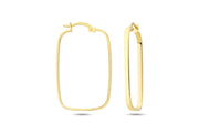 14ct Square Hoop Gold Earrings
