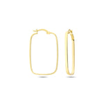 Load image into Gallery viewer, 14ct Square Hoop Gold Earrings