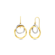 14ct Multicolour Circles Drop Gold Earrings