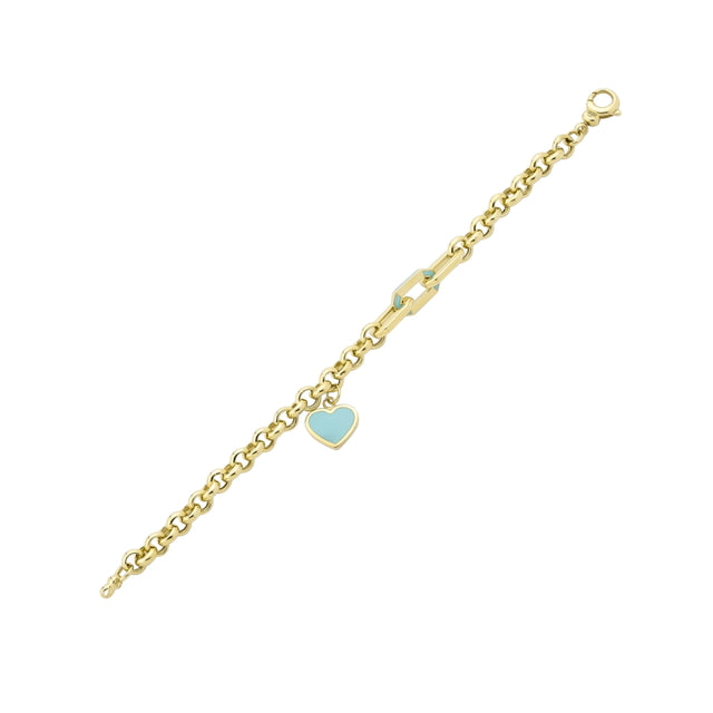 14ct Heart Gold Bracelet