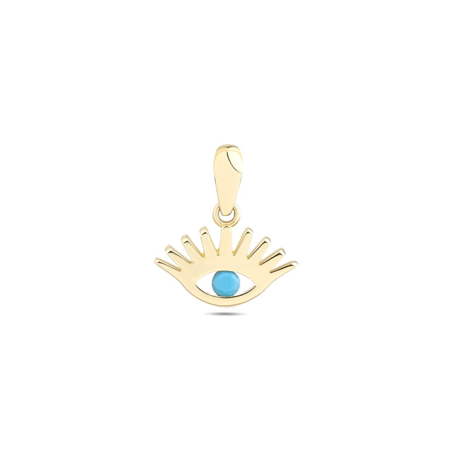 14ct Mavi Goz Design Gold Pendant (Chain Not Included)