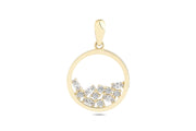 14ct Stone Set Cerceveli Gold Pendant (Chain Not Included)