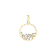 14ct Stone Set Cerceveli Gold Pendant (Chain Not Included)