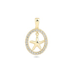 Load image into Gallery viewer, 14ct Stone Set Cerceveli Deniz Yildizi Gold Pendant (Chain Not Included)