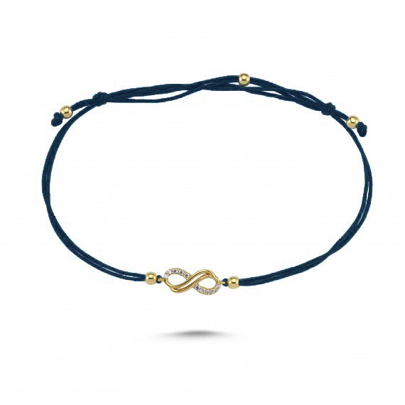 14ct Infinity Cord Gold Bracelet