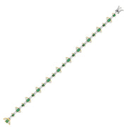 4.67 Karat Emerald Diamond Bracelet