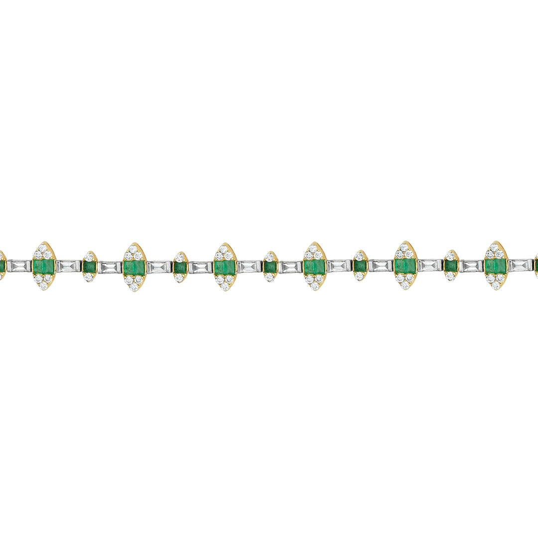 4.67 Karat Emerald Diamond Bracelet