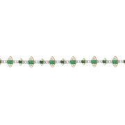 4.67 Karat Emerald Diamond Bracelet