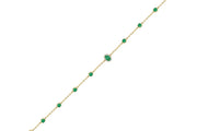 1.24 Karat Emerald Diamond Bracelet