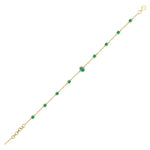 Load image into Gallery viewer, 1.24 Karat Emerald Diamond Bracelet