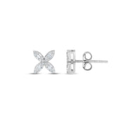 0.22 Karat Diamond Flower Earrings