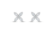 0.22 Karat Diamond Flower Earrings