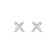 0.22 Karat Diamond Flower Earrings