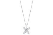 0.20 Karat Diamond Flower Design Necklace