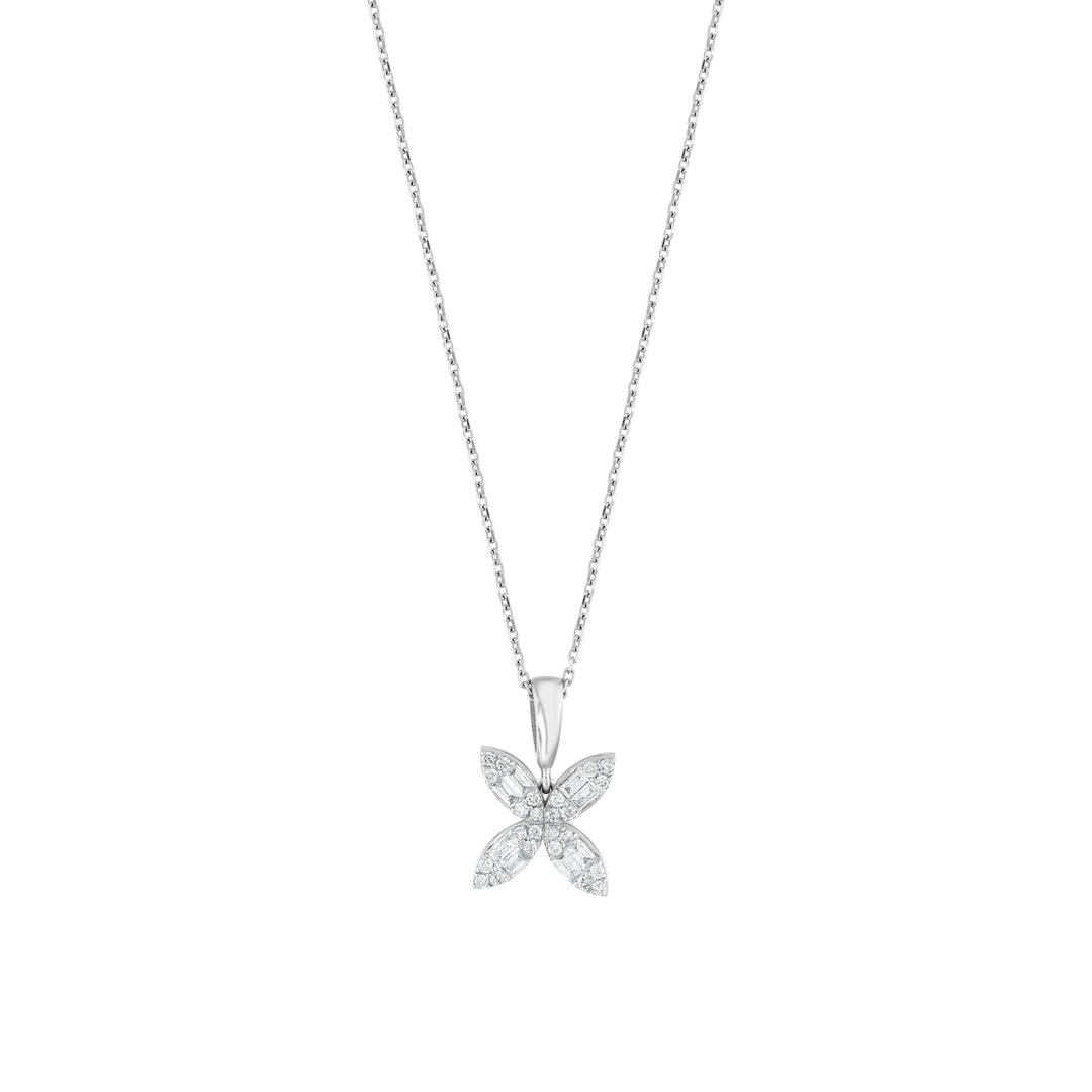 0.20 Karat Diamond Flower Design Necklace