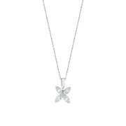 0.20 Karat Diamond Flower Design Necklace