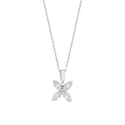 0.20 Karat Diamond Flower Design Necklace