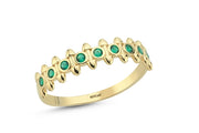 14ct Green Stone Set Laura Design Gold Ring