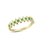 Load image into Gallery viewer, 14ct Green Stone Set Laura Design Gold Ring
