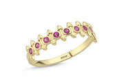 14ct Rose Stone Set Laura Design Gold Ring
