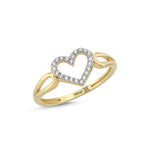 Load image into Gallery viewer, 14ct Stone Set Love Shine Design Gold Ring
