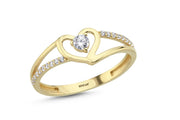 14ct Stone Set Scarlett Design Gold Ring