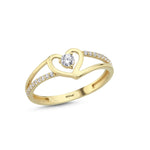 Load image into Gallery viewer, 14ct Stone Set Scarlett Design Gold Ring